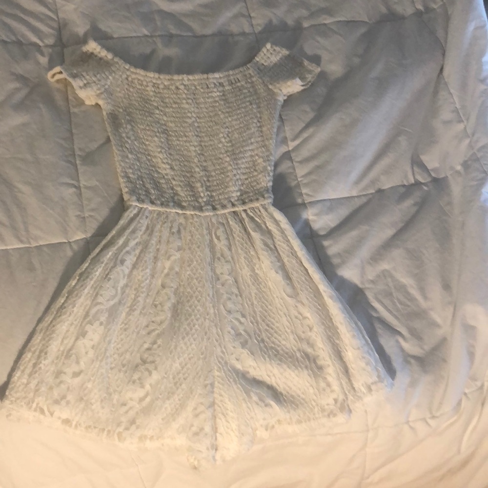 White off the shoulder romper
